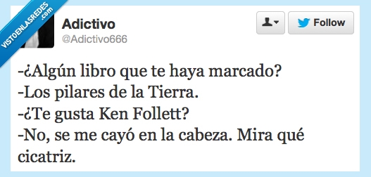 marcado,Ken Follett,cabeza,tierra,pilares,caer,cicatriz,marca,libro