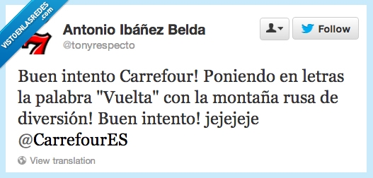 Carrefour,montaña,rusa,letras,vuelta