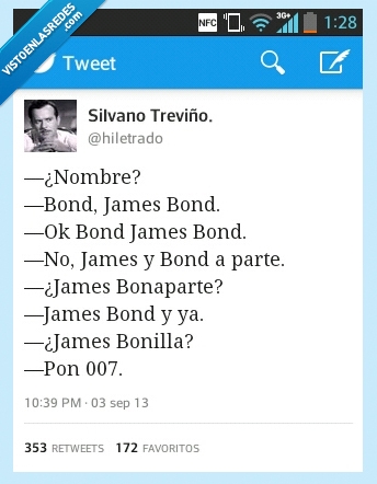 bonaparte,james bond. bonilla,nombre,007