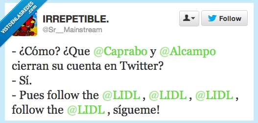twitter,caprabo,alcampo,lidl,follw