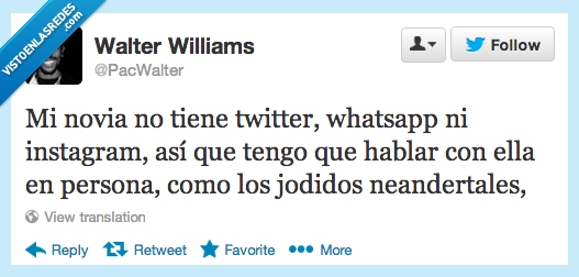 redes sociales,novia,neandertales,hablar,facebook,instagra,whatsapp