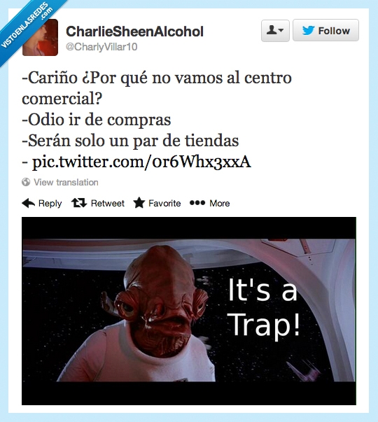 star wars,Solo unas pocas,Tiendas,Novio,Novia,Compras,It's a trap,Trampa,poco
