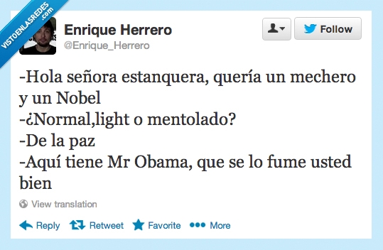 paquete,pedir,estanquera,obama,nobel de la paz,siria,estanco,mentolado