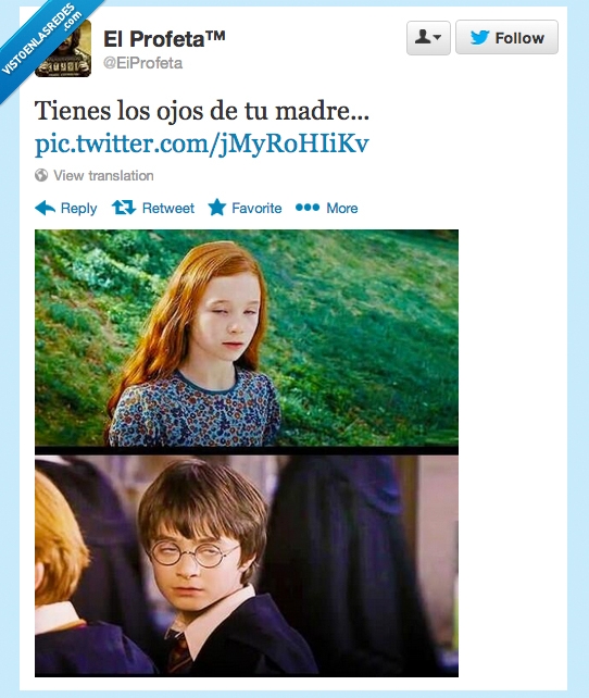 Tienes los ojos de tu madre,Lily Potter,cerrado,Harry Potter
