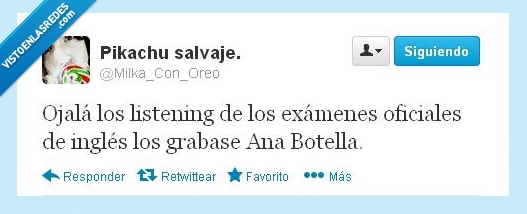 Pronunciación.,Inglés,Listening,B2,Botella,Ana