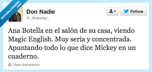 Ana,Botella,inglés,Magic,English,mickey