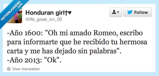 tiempo,romeo,ok,años,cambios,whatsapp,mensaje