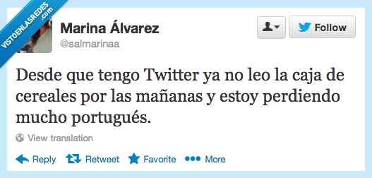 cereales,caja,leer,perdiendo,portugues,twitter,olvidar,mañanas