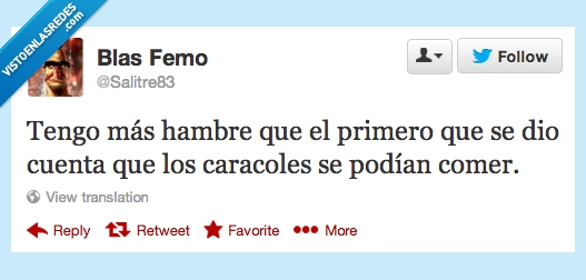 inventar,caracoles,comer,hambre