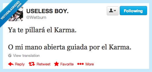 karma,hostia,mano abierta