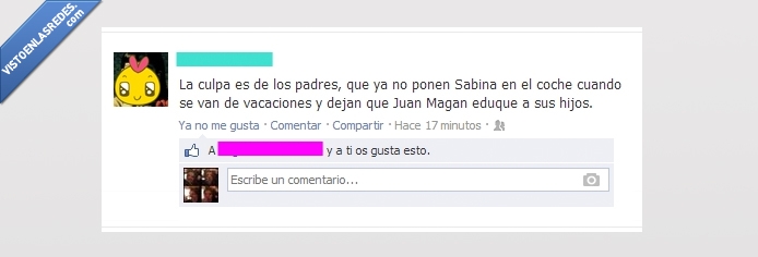 Juan Magan,Sabina,educación,culpa,coche,niña