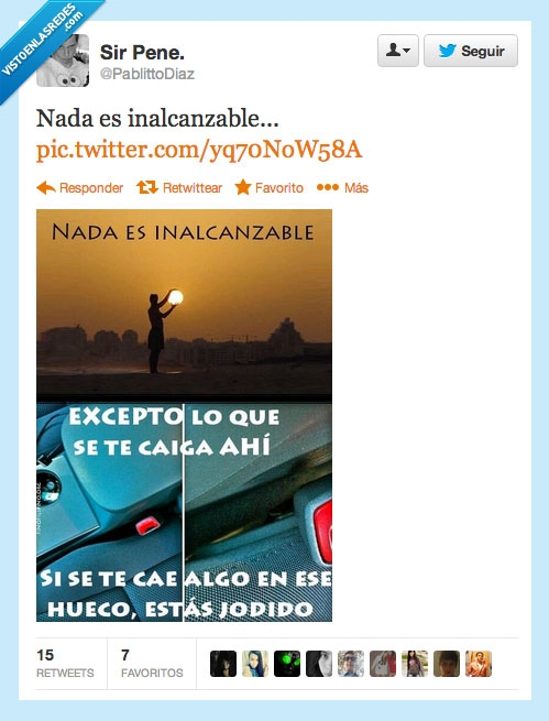 hueco,coche,nada.inalcanzable,asiento