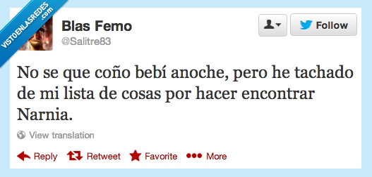 beber,noche,salir,Narnia