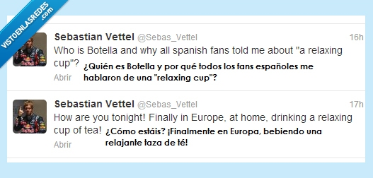 relaxing cup,ana botella,vettel,si sabes ingles no puedes ser politico