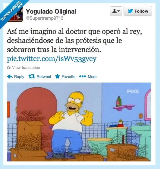 protesis,rey,homer,cojo otro muelle lo tiro por el retrete,los simpson,operacion