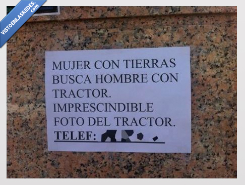 papel,anuncio,foto,tractor,hombre,tierras,mujer
