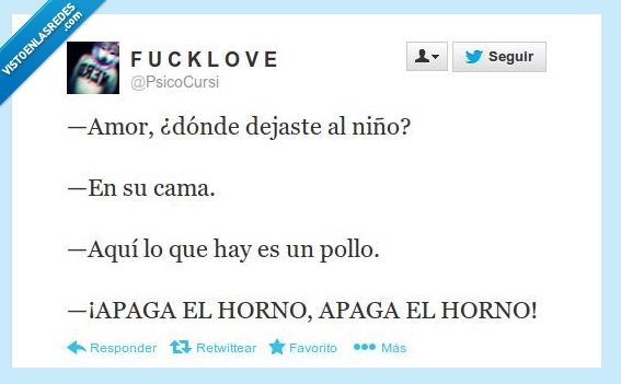 niño,amor,no,humor,versión hardcore de cuchara a la basura y yogur al fregadero,horno,apaga,cama