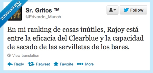 cosas,inutiles,rajoy,clearblue,eficacia,servilleta,bar,impermeable