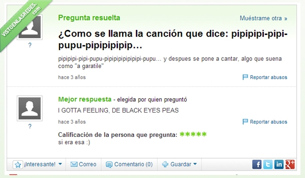 yahoo,y,respuestas,black eyed peas,preguntas,cancion,epico,i gotta feeling