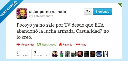 lucha armada,casualidad,ETA,Pocoyó,terrorista encubierto