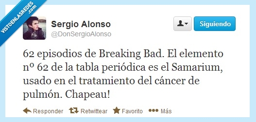 samarium,cáncer,final,curiosidad,fact,Breaking Bad,curar