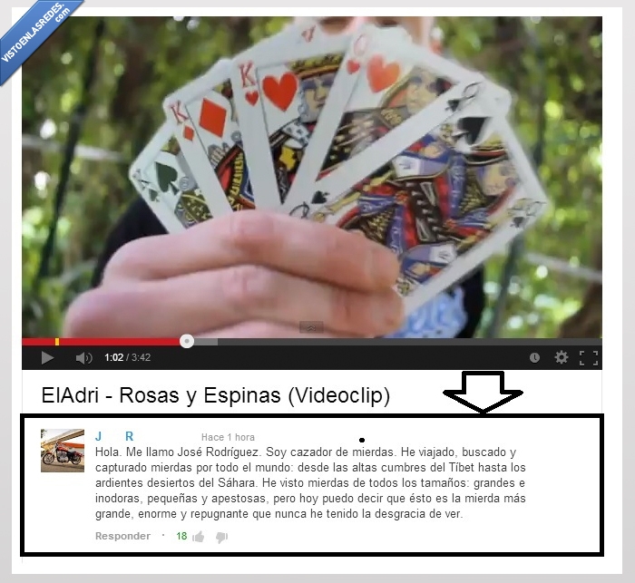 videoclip,tiber,mundo,cazador,experto,mierda,comentario,youtube,S18