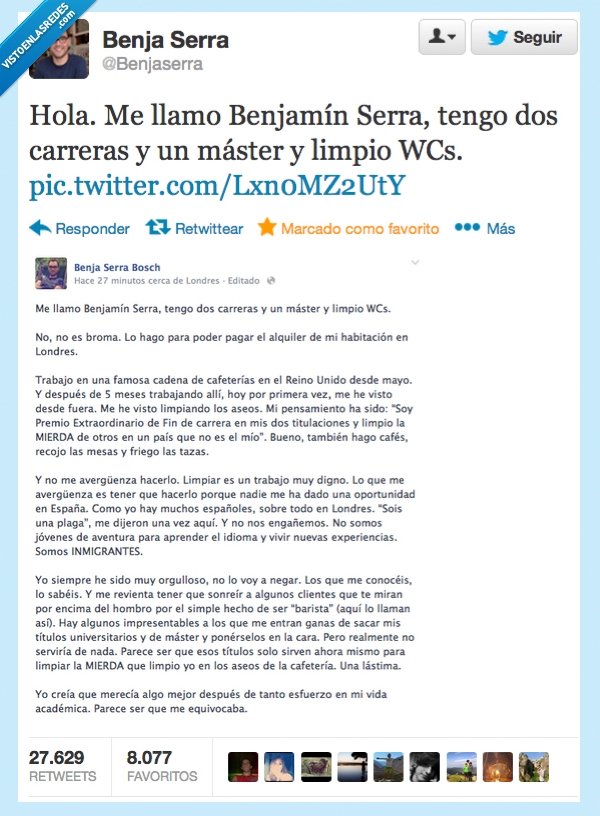 recortes,estudios,fuga de cerebros sana según espe,patético,fuga de cerebros,inmigración,inglaterra,cv,carreras,curriculum,españa,twitter,trabajo