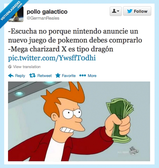 charizard,dragon,tipo,nuevo,comprar,juego,fry,shut up and take my money,pokemon