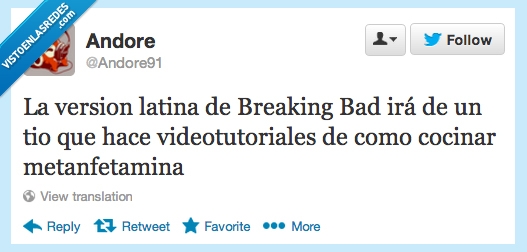twitter,breaking bad,latino,videotutorial,cocinar,metanfetamina,meth