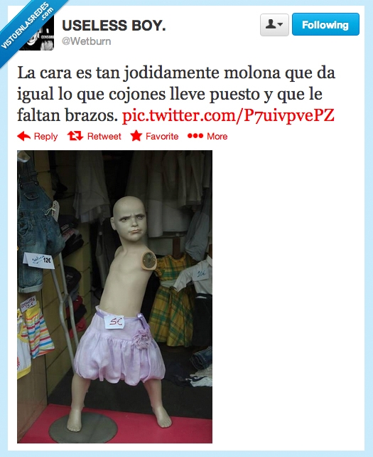 maniquí,cara,wtf,brazos,wetburn,twitter