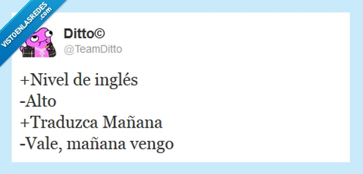 inglés,vuelvo,mañana,traducir,twitter