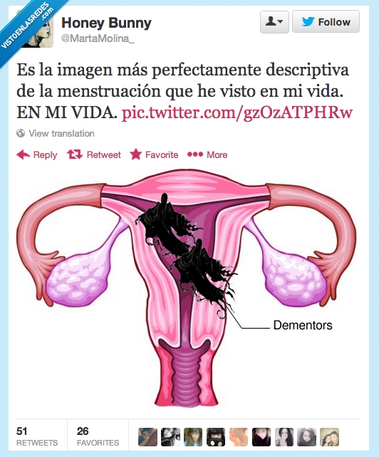 dementores,Harry Potter,menstruación,regla,utero