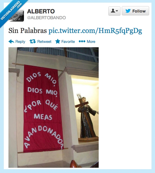 procesion,iglesia,figura,humor,dios,abandonado,la ortografía también le ha avandonado