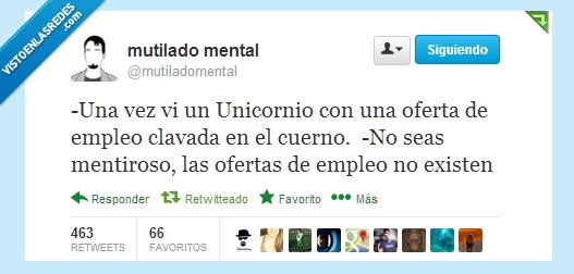 mentira,trabajo,no existen,oferta de empleo,unicornio,cuerno