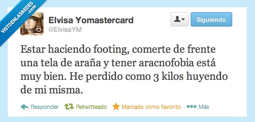 arañas,correr,footing,yomastercard,elvisa,aracnofobia