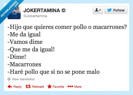 malo,poner,humor,macarrones,pollo,madres