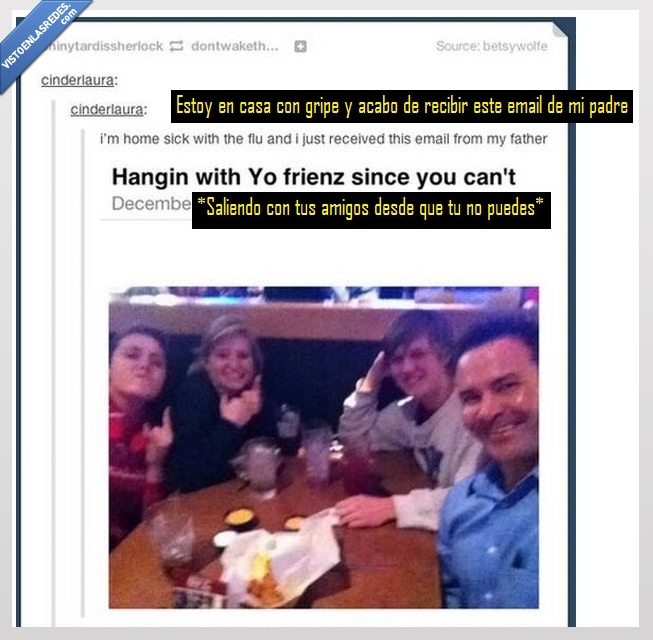 padre,quedar,hijo,amigo,restaurante,mail,enviar