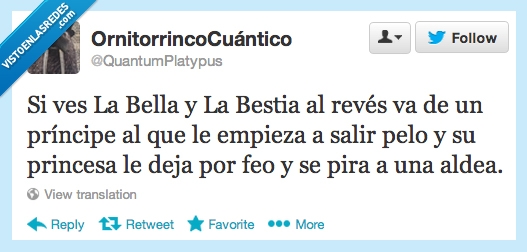 la bella y la bestia,reves,principe,salir,pelo,princesa,deja,feo,aldea
