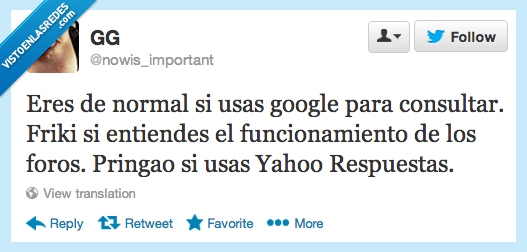 categoria,friki,pringao,yahoo respuestas,foro,google