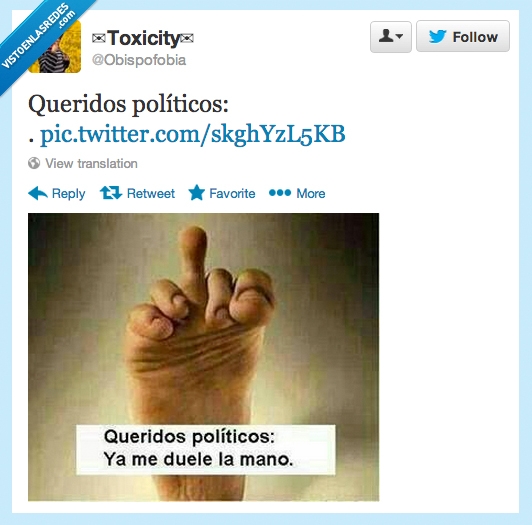 Politicos,Rajoy,Rubalcaba,humor,dedo,peineta,pie
