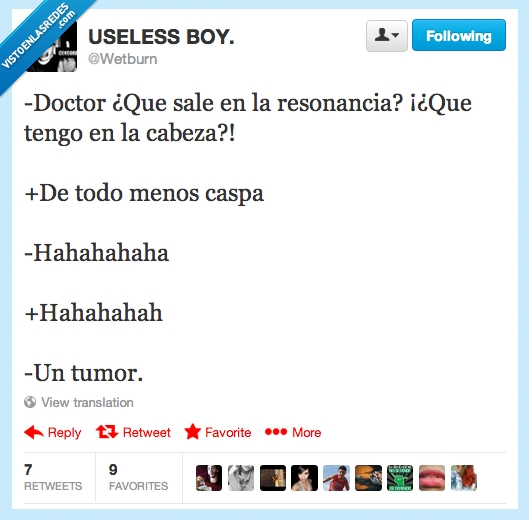 tumor,cabeza,caspa,wetburn,twitter