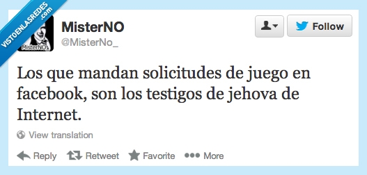 testigos de jehova,juegos,Solicitud facebook