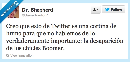 cortina,humo,twitter,desaparición,Boomer,chicles