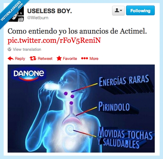 actimel,wetburn,twitter,energia,pirindolo,movida,tocha,saludable,sano