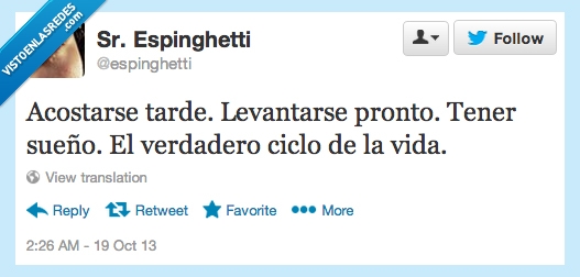 tarde,acostarse,levantarse,sueño