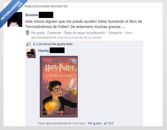comentario,facebook,gracioso,potter,harry,libro,ingenieros,chica,troll