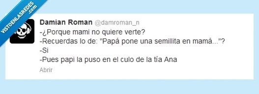 semillita,mami,papi,hijo,padre,cuernos,tia,ana,hermana