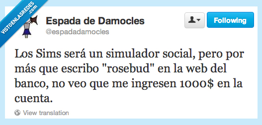 sims,emulador,simulador,real,social,banco,rosebud,dinero,truco,trick,hack
