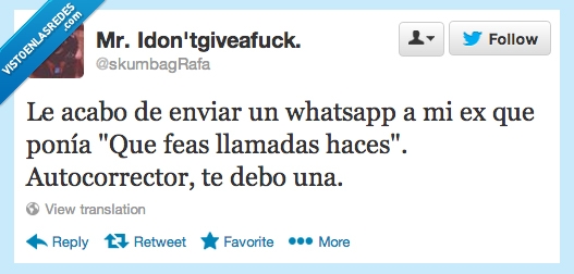 Autocorrector,Twitter,ex,ponia,llamada,fea,salvado,gracias,error