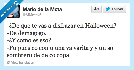 tartamudo,mago,demagogo,Disfraz,Halloween